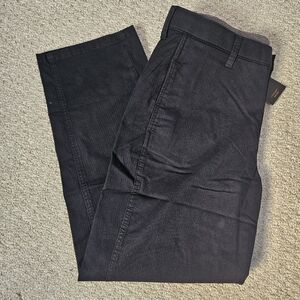 Lee Black Straight Midrise Cotton Blend Work Restaurant Pants Size 14
